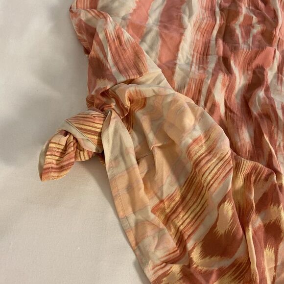NWT Womens Size Large Peyton Jensen Cali Maxi Skirt in Coral Ikat Print - Picture 3 of 6